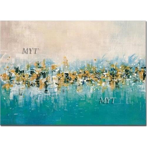 Handmade Large Canvas Wall Art Hand-painted Blue Textured Abstract Oil Painting Artwork Unframed High Quality Wall Art Cheap