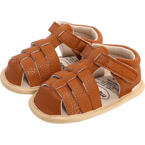 2021 Lovely Infant Baby Girls Closed-Toe Sandals Summer Beach Flat Shoes Non-Slip Toddler First Walkers