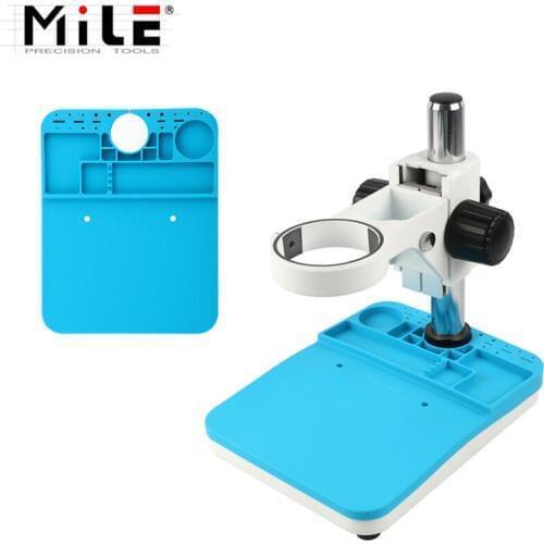 MILE Heat Insulation Silicone Insulation Pad High Temperature ESD PC Phone Repair Storage Platform For Stereo Microscope Stand