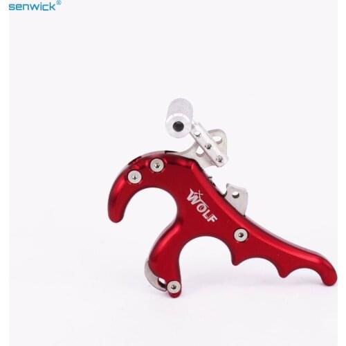 New FIVE COLOR WOLF 440C Stainless Steel Release Aid Archery Caliper Release For Compound Bow Archery Arrows And Bow Release