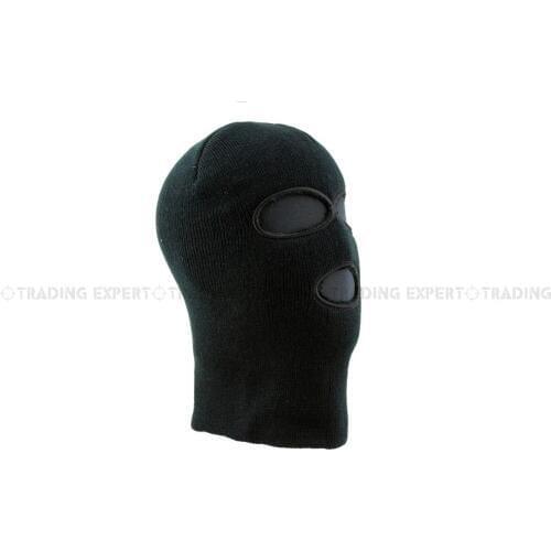 Triple Hole Balaclava Ski Mask Black [BA-03-BK]