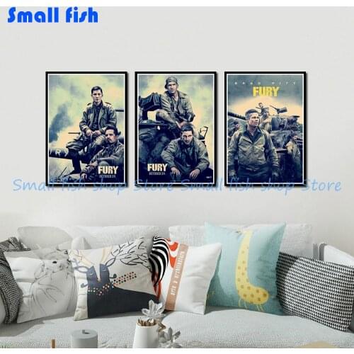 Fury Home Furnishing decoration Kraft Movie Poster Drawing core Wall stickers 42*30 cm