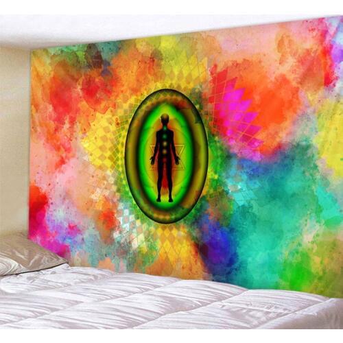 Starry Night Galaxy Decor Psychedelic Tapestry Wall Hanging Indian Mandala Tapestry Hippie Chakra Tapestries Boho Wall Cloth