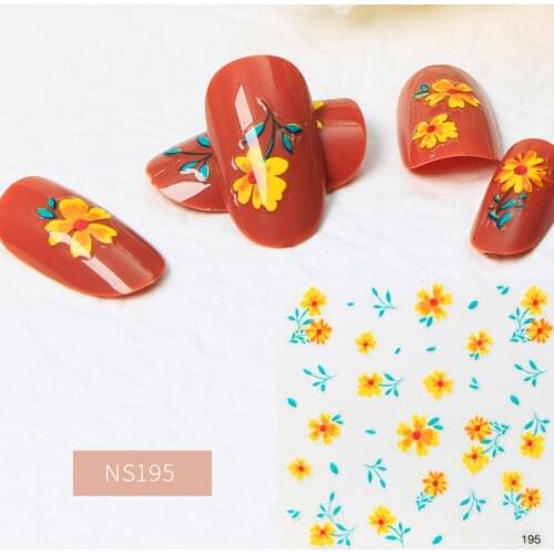 1pc Trendy 3D Stickers Decals Nails Art Bronzing Gilded Gold Geometrical Flowers Leaf Fingernail Solid Decorations Mermaid