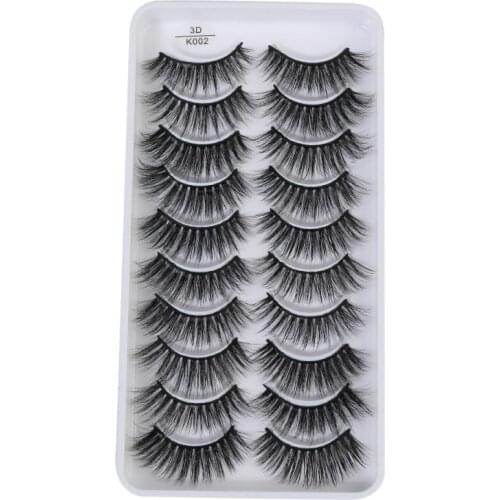 10 pairs 3D Mink False Eyelashes Natural Thick Lashes Handmade Soft Eyelashes Makeup Eyelashes Extension