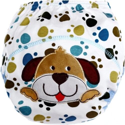 10pcs/Lot Baby Cotton Training Pants Panties Baby Diapers Reusable Cloth Diaper Nappies Washable Infant Children Underwear Nappy