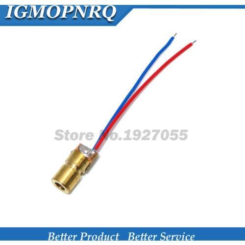 10Pcs Metal Laser Head 3V 5MW 3V 650 nm Red Spot Laser diode Ciuit Module Pointer Aims at Copper Head