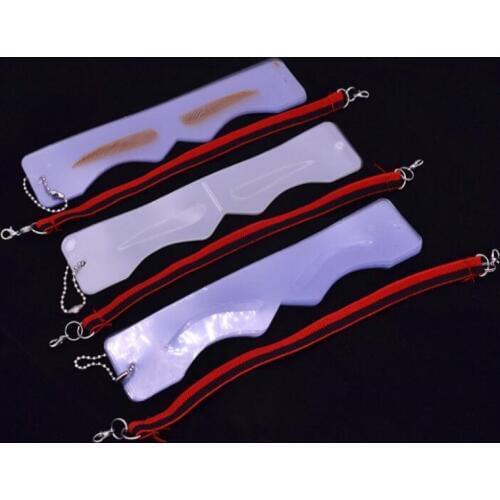 12 Pairs Different Reuse Microblading Makeup EyeBrow Measure Eyebrow Guide Ruler Permanent Tools Tattoo Accesories