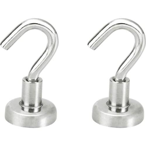 2pcs Super Strong Magnetic Hooks for Storage and Organization Heavy Duty Hook Holder