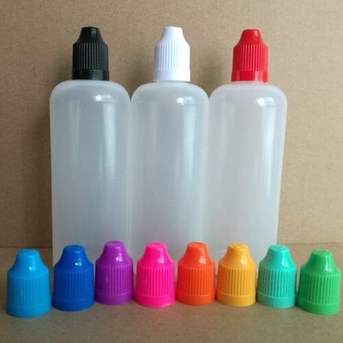 200pcs 120ml LDPE Soft E liquid Refillable bottle 120ml Empty plastic bottles Translucent Dropper Bottles for vape E juice