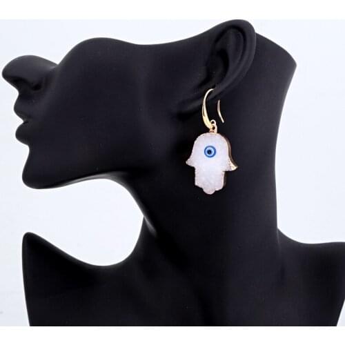 2021 Lucky Eye Turkish Evil Eye Drop Earrings Colorful Charms Hanging Dangle Earrings for Women Ladies Copper Jewelry Gift