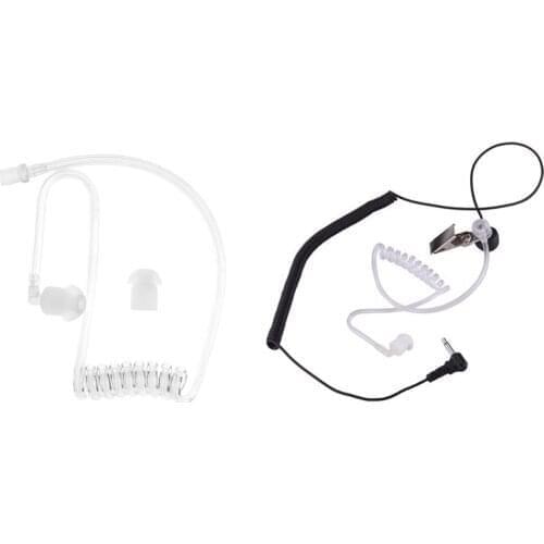 3.5mm Listen Only Acoustic Tube Earpiece with Earphone Accessories Transparent Coil Acoustic Air Tube Earplug