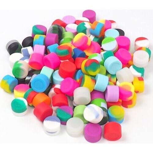 3ml Silicone Wax Jar Containers Nonstick Mixed Color New 3 Ml Wholesale Lot Random Color