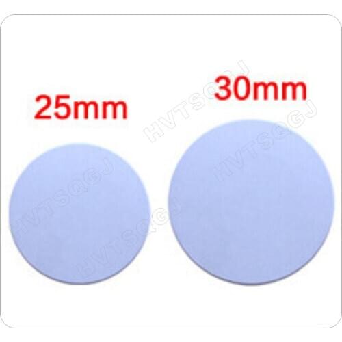 300pcs Free shipping rfid 13.56 MHz coin card label round coin card IC round card IC card IC tags 25mm/30mm
