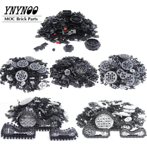 372-634Pcs/lot High-Tech Link Chain Gears Rubber Stopper MOC Building Block Bricks Spare Parts Bulk Kit for Tank Track DIY Toys
