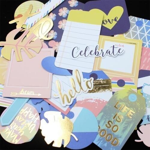 40pc Life Is So Good Cardstock Die Cuts for Scrapbooking Happy Planner/Card Making/Journaling Project
