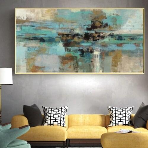 Large size 5D diy Diamond Painting Abstract Large Size Turquoise diamond mosaic full square Round drill embroidery DIY Gift