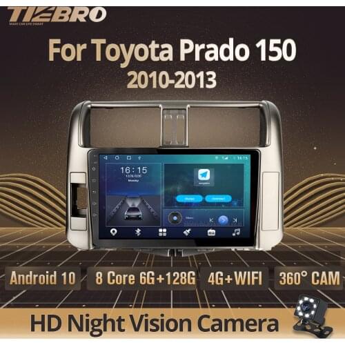 2DIN Android 10 Car Radio For Toyota Prado 150 2010-2013 Auto Radio Stereo Receiver GPS Navigation Car Video Stereo No 2DIN DVD