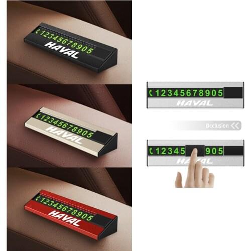 Car Hidden Temporary Parking Card Phone Number Card Plate for Haval Great Wall Cuv H3 H5 H2 H1 H6 H8 H9 Wingle Car Styling