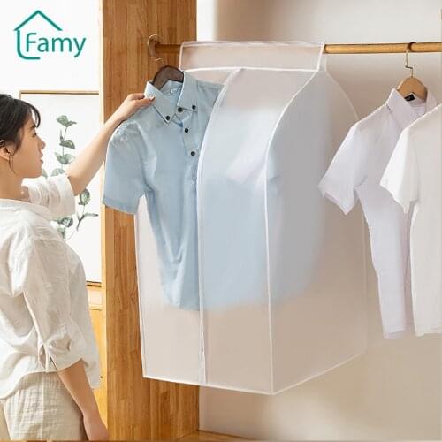 Wardrobe Clothes Cover Clothing Dust Cover Dresses Suit Shirt Garment Bag Waterproof Hanging Wearing Clothes Storage Bag