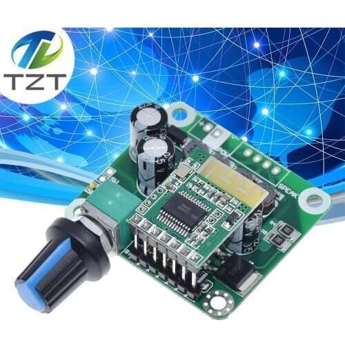TZT Bluetooth 4.2 TPA3110 15w+15W Digital Stereo Audio Power Amplifier Board Module 12V-24V car for USB Speaker,Portable Speaker