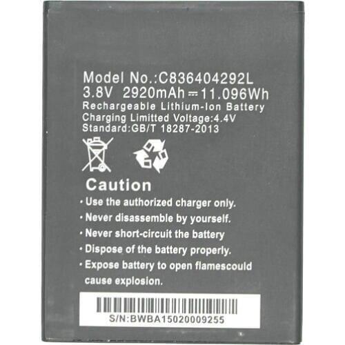 Ciszean 1x C836404292L Replacement For BLU L290U Life 8 XL L290L Battery Batteria Batterij Batteries 2920mAh / 11.096Wh