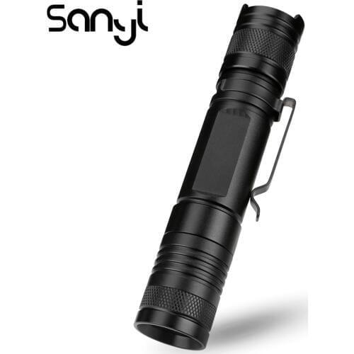 SANYI T6 Flashlight Torch 3800 LM Lamp Lantern 5 Modes Zoomable or Fixed Focus Flashlights USB Rechargeable 18650 Battery