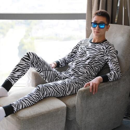 Mens thermal underwear set teenagers' clothes and trousers cotton sweater and trousers tide fashion bottoming clothes trousers