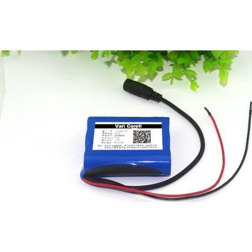 VariCore 12 V 2600 mAh lithium-ion Battery 12.6 V to 11.1 V CCTV Camera Rechargeable battery pack 18650 batteries