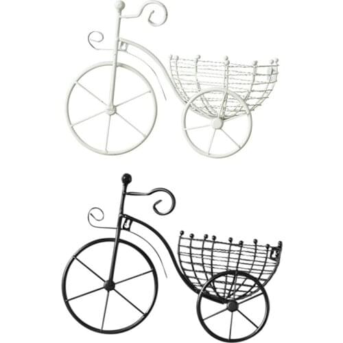 Metal Planter Bicycle Wall Hanging Flower Basket Suspension Flower Arrangement Container Home Decor