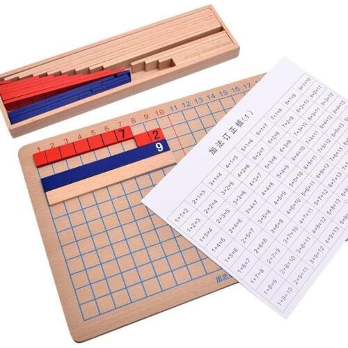 Montessori Wooden Math Teaching Aids Addition Subtraction Multiplication Division Board Preschool Children Early Education Toys