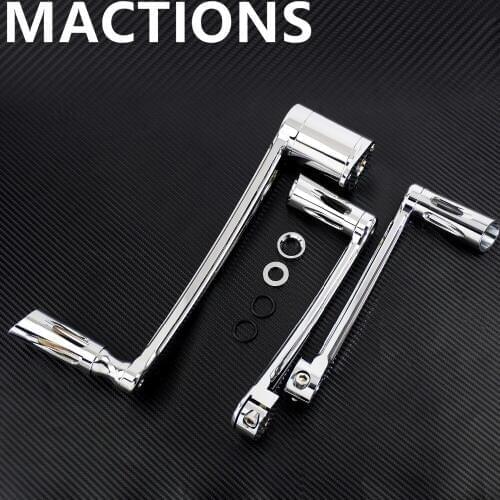 Motorcycle Parts CNC Brake Lever Arm Kit Shift Lever Aluminum Chrome For Harley Softail 2000-2014 2015 2016