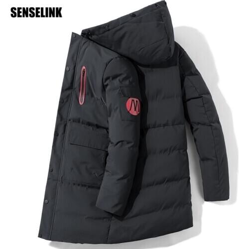 2020 Zipper Mens Winter Jacket Parka Hoodies Coat Hooded Windproof Warm Clothing Fashion Casual Large Mens Clothing Polyeste