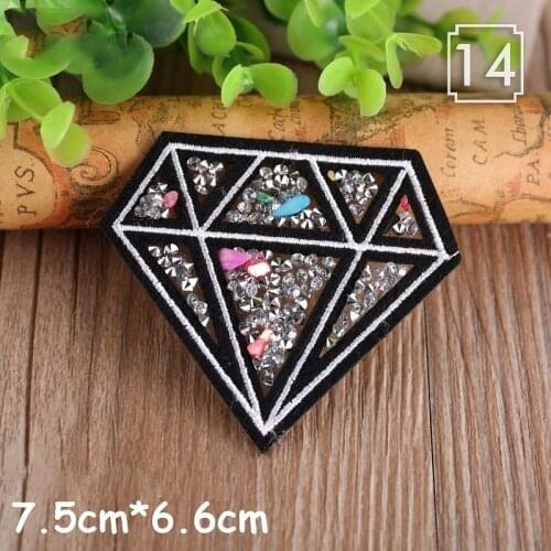 PGY Fine Color AB Rhinestone Embroidery Patches Hot Fix On Clothes Shoes Hats Crystal Beads Diy Diamond Star Heart Accessories