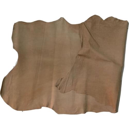 Khaki Genuine pig split suede leather material whole piece
