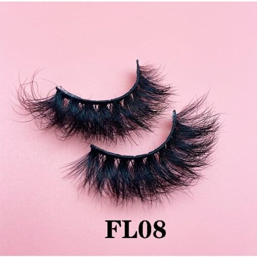 Lashes 1 Pair 3D Mink Eyelash Super Fluffy 20mm FL Soft Wispy Volume Natural False Eyelash Long Resuable Eyelash Makeup In Bulk