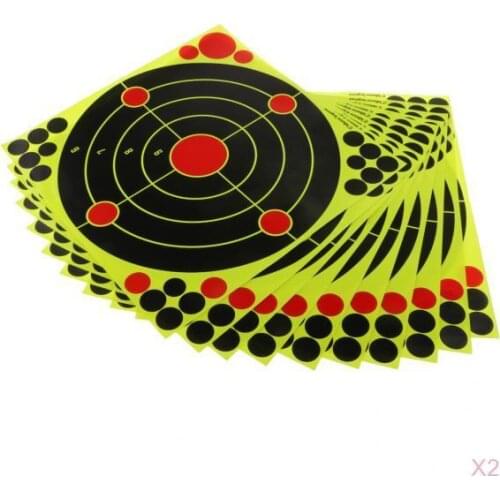 20pcs 12''x12'' Self adhesive Splatter & Reactive Targets for Shooting Archery