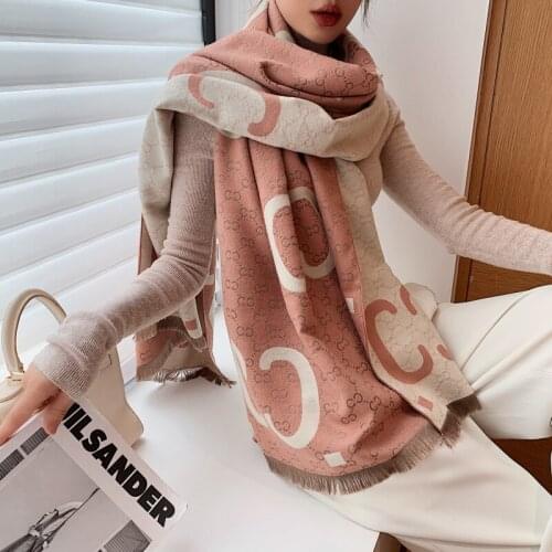 2020 Winter Scarf High Quality Cashmere Shawls Lady Pashmina Scarves Women Thick Warm Blanket Wraps Print Brand Female Foulard