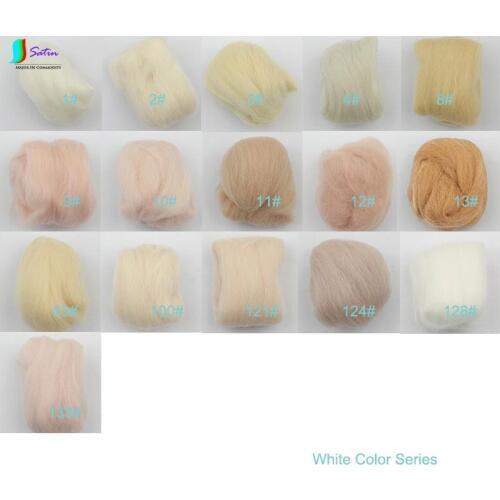 Wool Felt Stamped DIY Craft Needlework Stamp Handmade Material Mix Colored Wool Article 5g*10packs/Lot S0053