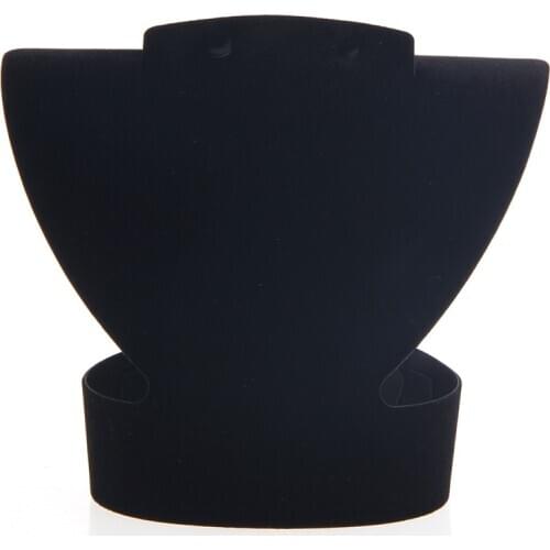 Folding Velvet Jewelry Necklace Bust Earring Display Holder Stand Rack Show Case