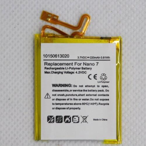 2pcs/lot Replacement Battery for Apple iPod Nano 7th Gen 3.7V Battery