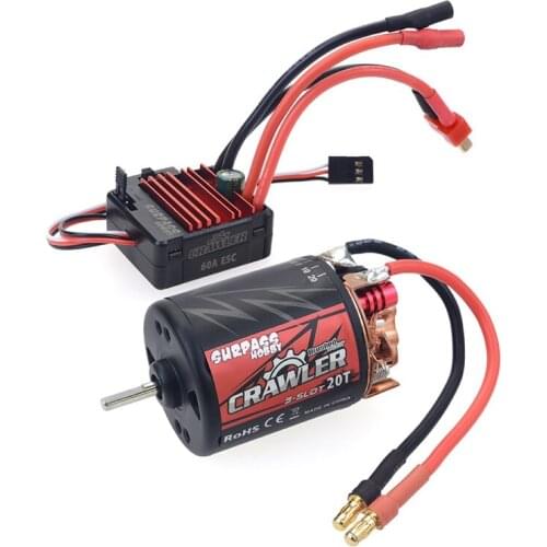 SURPASSHOBBY 540 Carbon Brushed Motor 60A Electronic Speed Controller Set for RC Car and Truck Crawler Parts