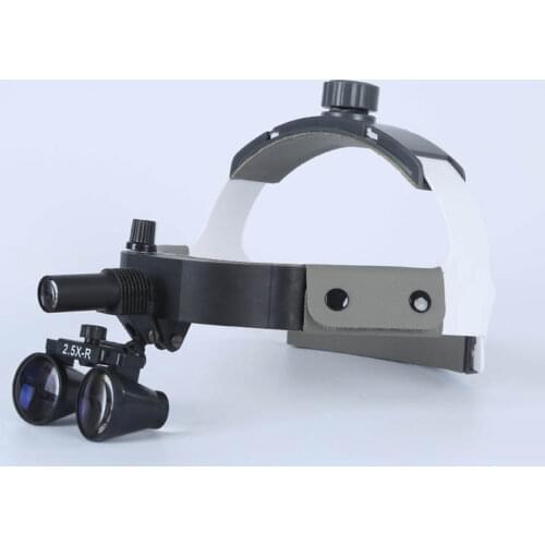 2.5X 3.5X Dental Loupe Helmet Magnifier Surgical Headlight Oral Root Canal Plastic Integrated Magnifying Glass with Led Lights