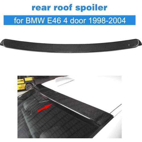 Carbon fiber rear roof spoiler window wing for BMW E46 4 door 1998-2004 C styling