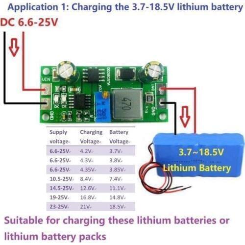 2in 1 Battery Charger & DC-DC Buck Converter 3v 5v 3.3v 3.7V 4.2V 7.4V 12V F Lithium li-on LiFePO4 Batteries charging CAR Solar