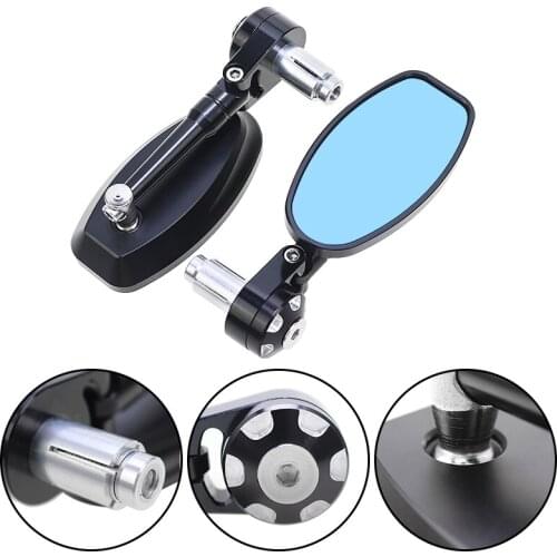 7/8" 22mm Universal Motorcycle Mirror View Side Rear Mirror For yamaha R3 R6 MT07 MT09 MT10