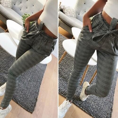 Pants Striped OL Chiffon High Waist Harem Pants Women stringy selvedge Summer Style Casual Pants Female Trousers 2021 Hot Sale
