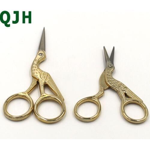 1pcs Cross stitch Sewing Scissors Heron Egret Scissors Steel Vintage Tailor Scissors For Fabric Craft Household