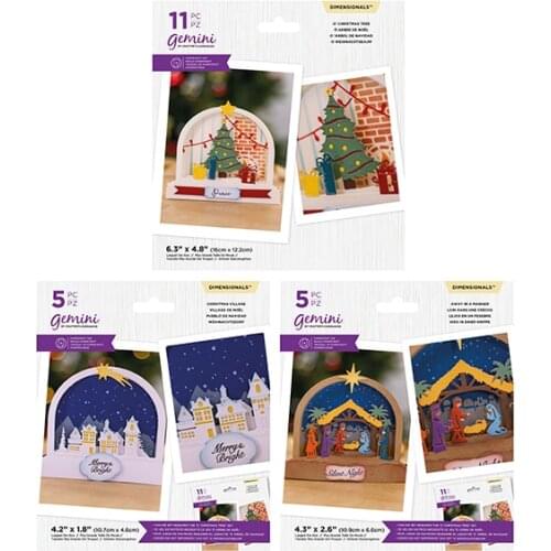 3D Christmas ornaments Metal cutting dies cut die mold card Scrapbook paper craft knife mould blade punch stencils