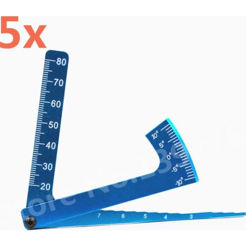 5Pcs Yeah Racing 3 in 1 Camber Gauge Adjustable Measure Tool chassis Suspension Wheel Ride Height YT-0056 For 1/8 1/10 RC Car